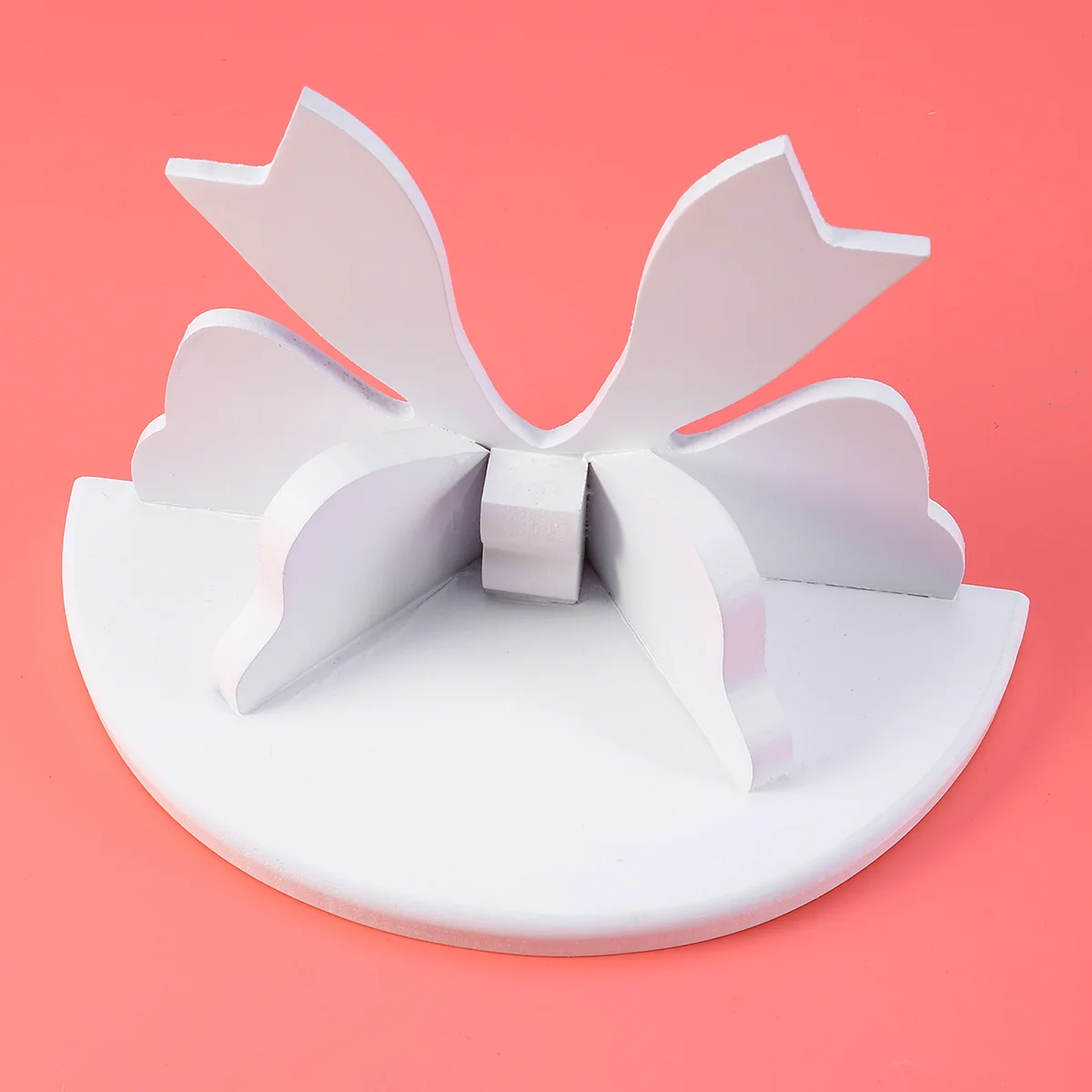 

Wooden Partition Storage Rack Table Decor Semicircle Holder Bookshelf Buttery Wall Child