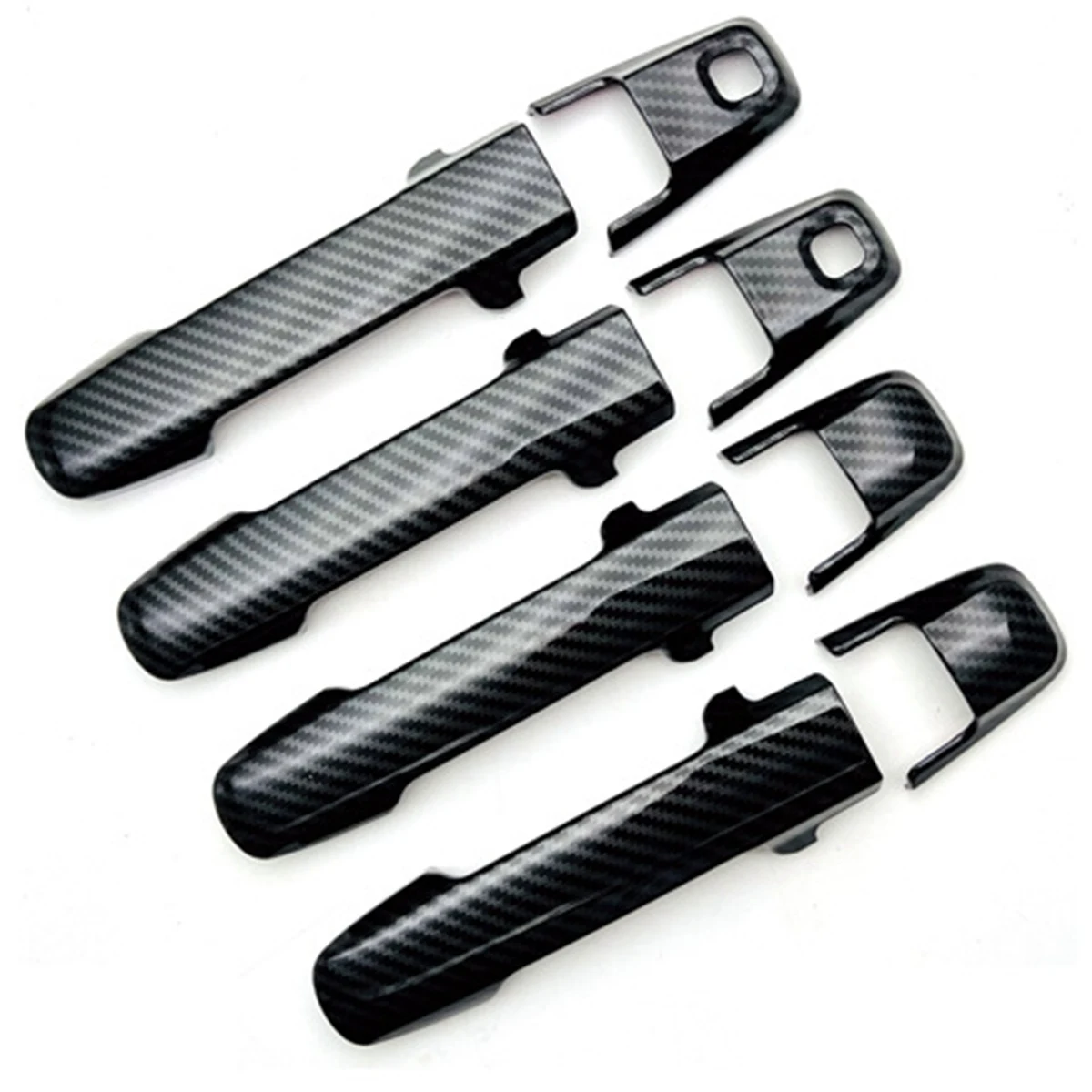غطاء مقبض باب سيارة من ألياف الكربون ، ملصق ديكور ، ملحقات خارجية ، تشذيب لسوزوكي محتال MR52S ، MR92S ،-