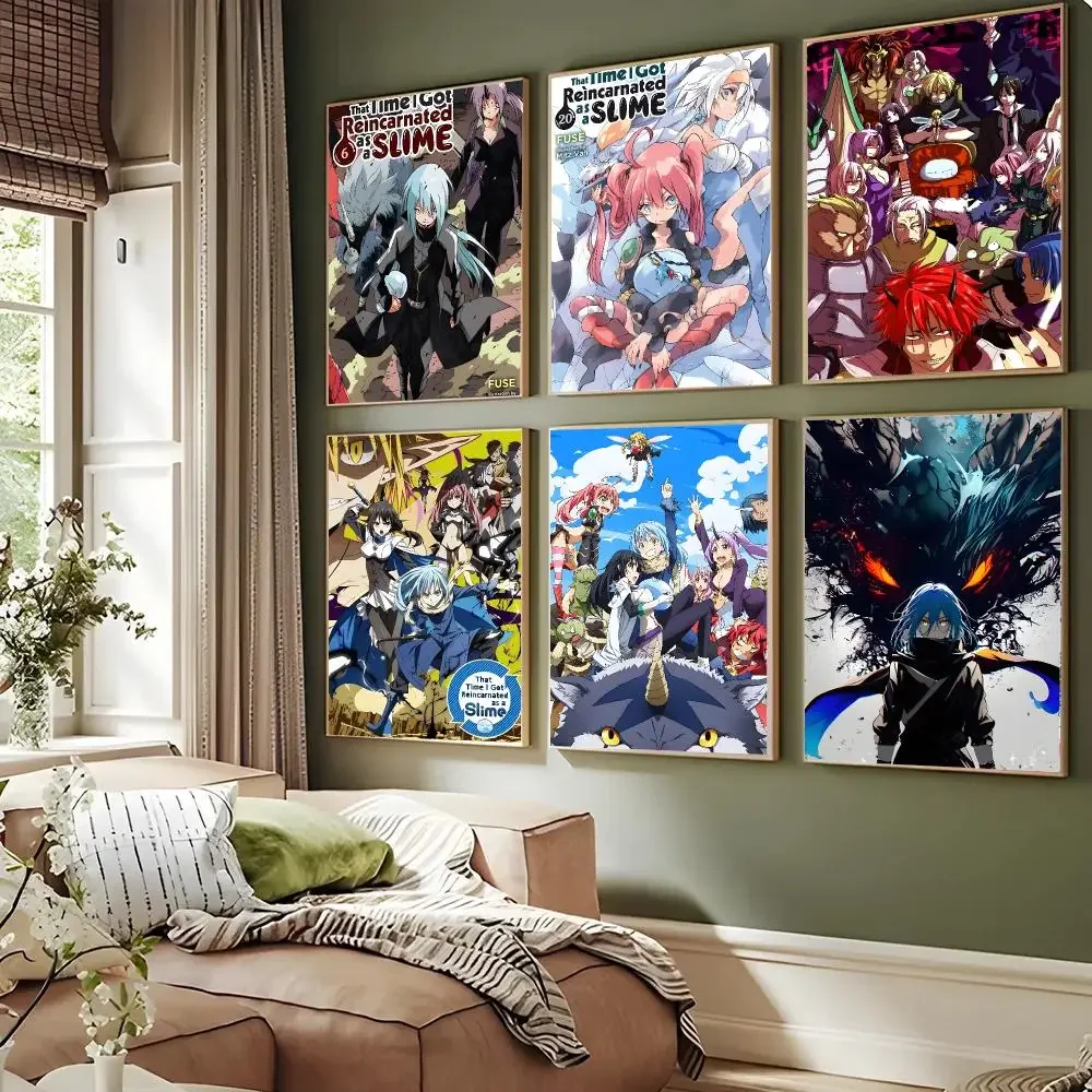 That Time I Got Reincarnated As A Slime Poster Decorative Wall Art Stickers Mural for Home Living Room Hallway Decor Gift