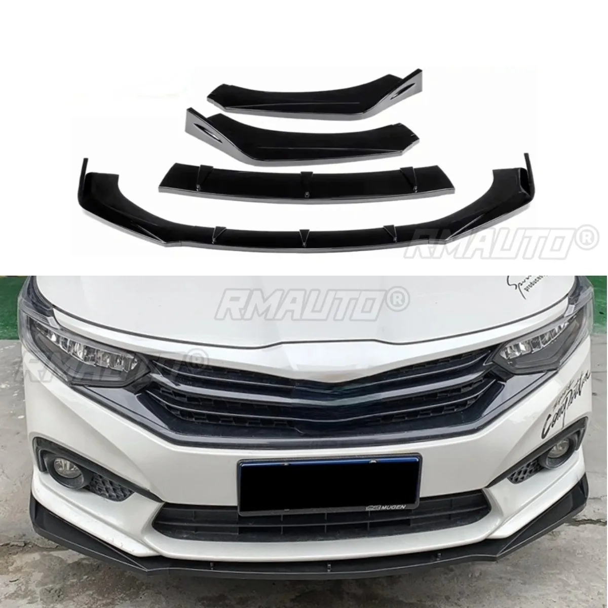 

Car Front Bumper Lip Front Bumper Splitter Diffuser Bumper Guard Cover Apron Body Kit For Honda Envix 2019 Car Accessories