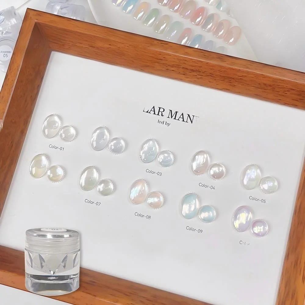 1PC High-Shine Moonlight Pearl Powder High-Gloss Moonlight Mirror Fine Glitter Mini Jar Nail Pigment Nail Crystal Coating Powder