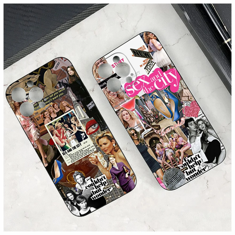 For IPhone 15 Tv Sex And The City Phone Case for IPhone 12 13 14 Pro XR XS MAX 14 Plus SE 13 Pro Iphone Black Covers