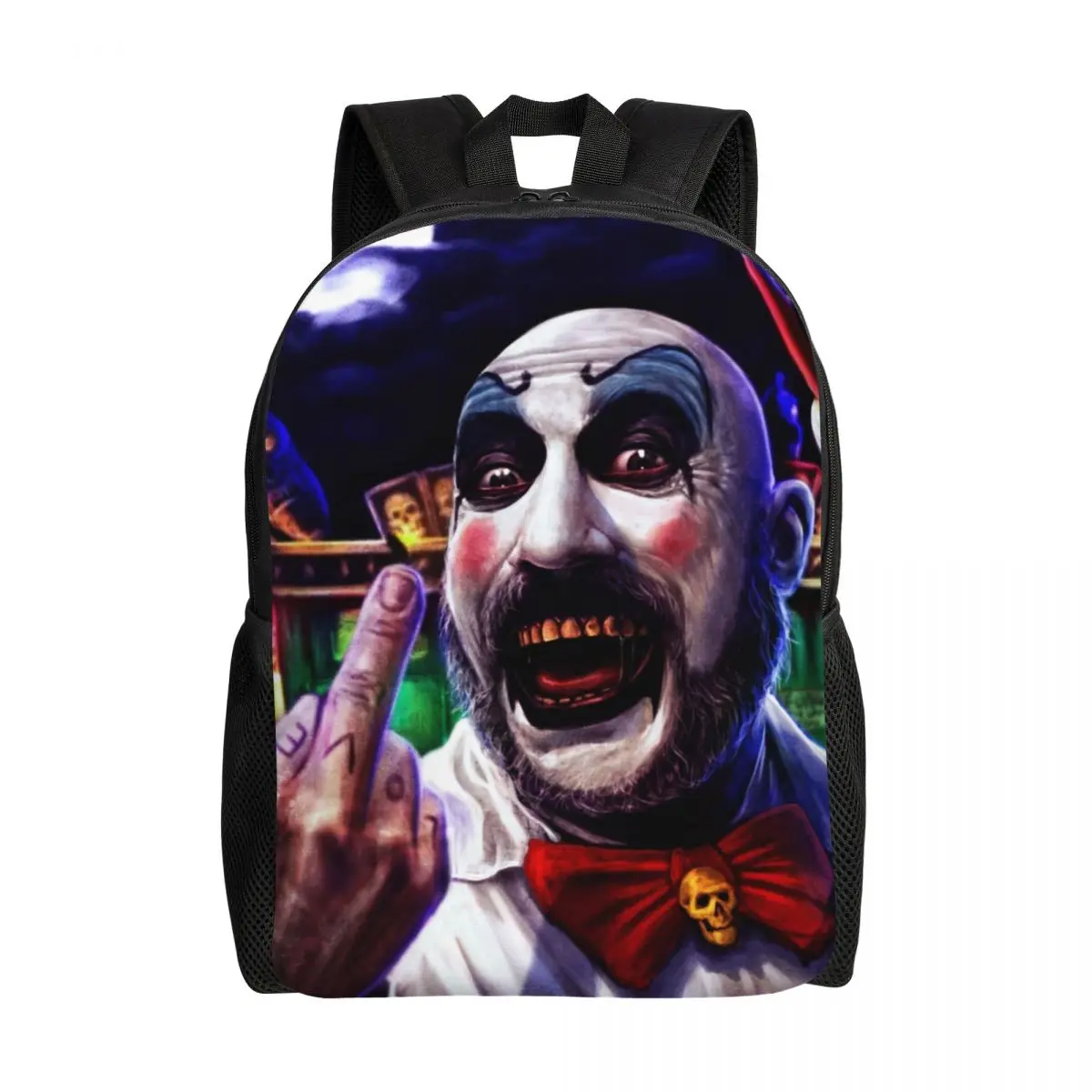 Custom Captain Spaulding Backpacks  School College Students Bookbag Fits 15 Inch Laptop Horror Film House of 1000 Corpses Bags