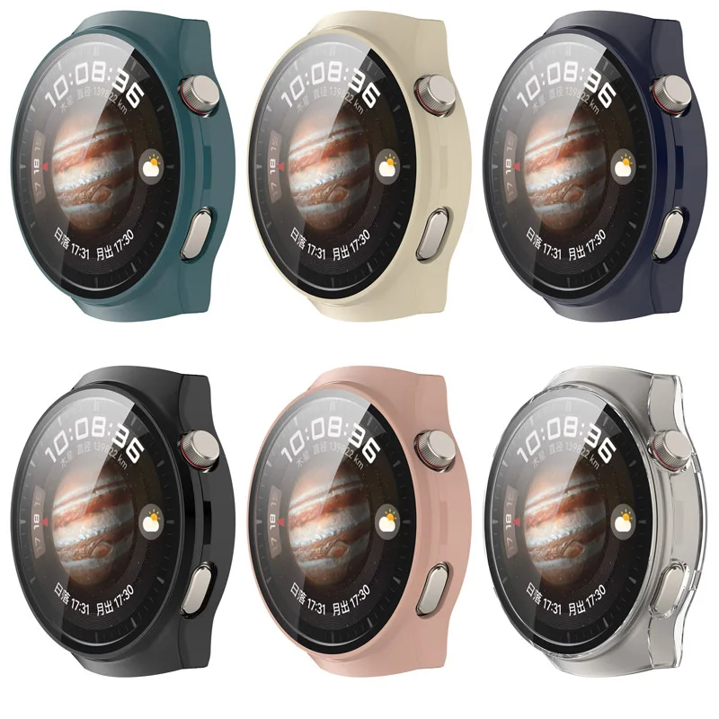 جراب واقٍ لساعة HUذاء 4 Pro ، زجاج وأجهزة كمبيوتر ، واقي شاشة كاملة ، حماية ساعة ذكية ، غلاف ممتص للصدمات ، ملحقات