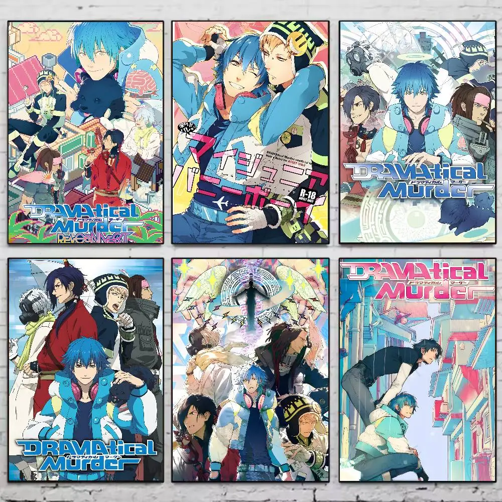 

Pretty Video Game D-DRAMAtical Murder Poster High Quality Dorm Living Room Aesthetic Wall Decoration Painting Stickers Gift