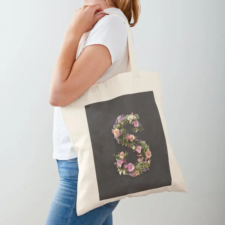 Floral S Tote Bag Canvas bag large tote bag Canvas shoulder