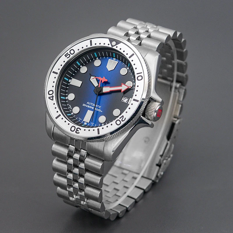 Imagem -04 - Seiko Dial Ver For Homem Skx007 Nh35 Nh36 Movimento Automático Vidro de Safira 20atm Impermeável Tampa Traseira Selada à Prova Dágua