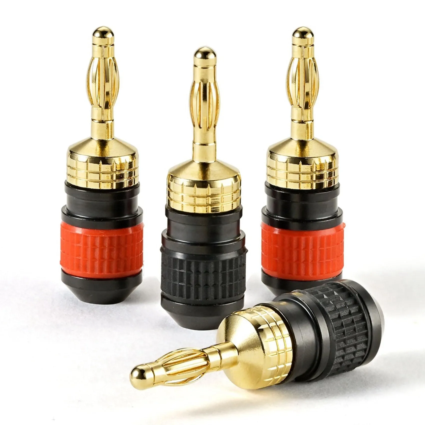 

【NEWLY】12X Premium Plated Quick Connect Banana Plugs: Safety Speaker Connector, With Wider Base For Maximum Signal Transfer