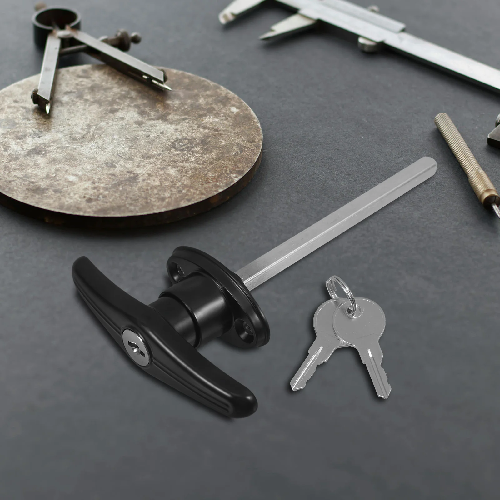 จับล็อคกุญแจ T-Handle ชุดฮาร์ดแวร์ประตูโรงรถ Universal Locking Barn Kit