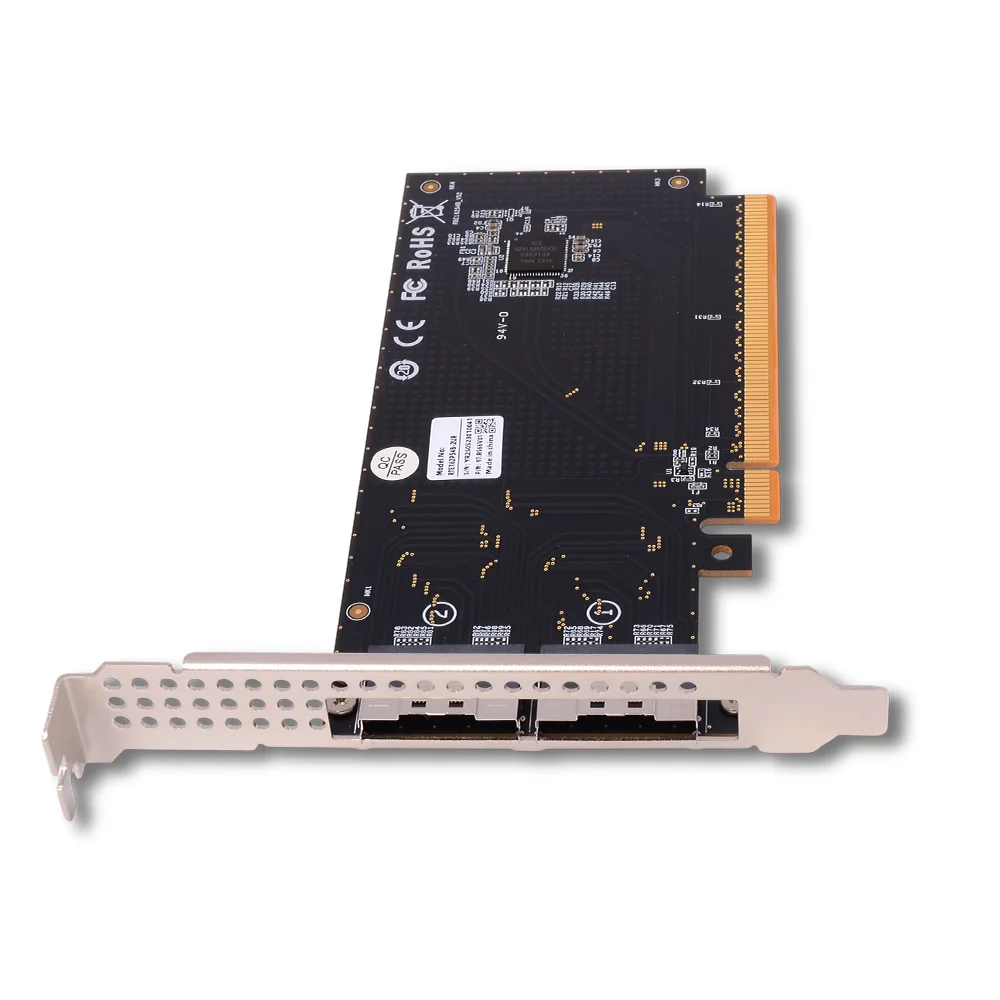 Single-slot GPU Graphics Card PCIe4.0 X16 To SlimSAS 8654 Backplane External Split Card SFF-8654 Male-to-male Extension Cable