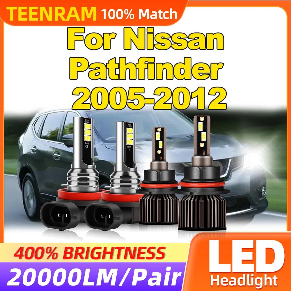 

240W LED Headlight Bulbs 40000LM Canbus No Error Auto Headlamps 12V 6000K For Nissan Pathfinder 2005-2008 2009 2010 2011 2012