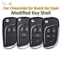 Car Remote Folding Key Shell for Buick for Chevrolet Camaro Cruze Epica Lova for Opel Insignia Astra Mokka Modified Fob Case