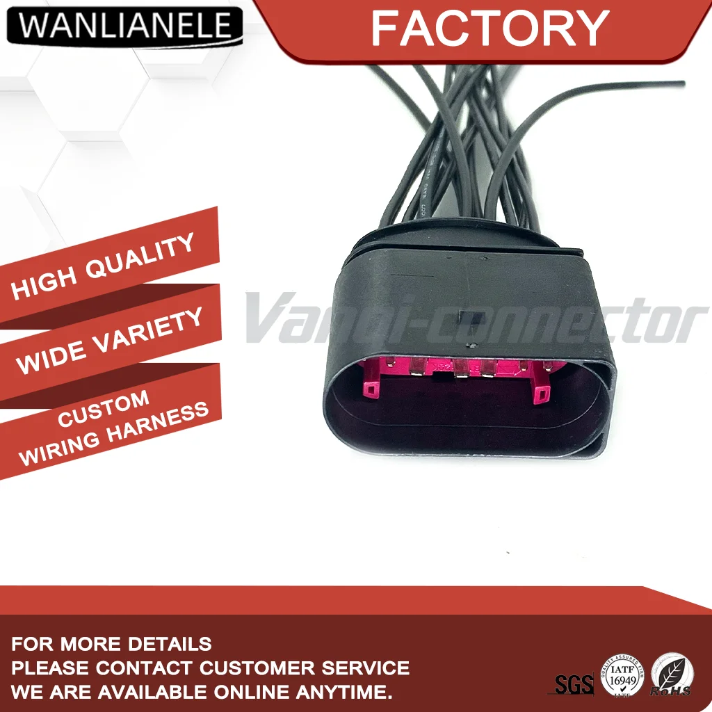 50set 1J0973837 14Pin Waterproof Automotive Connector Male Housing Black Car Wiring Harness Plug
