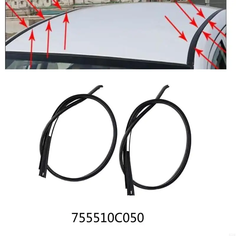 M76E Dachleisten-Set für Doppelkabine 2007-2020, Links und Rechts, Schwarzes Formteil-Paar für Reparatur und Wartungsarbeiten an abgenutzten Dachseitenleisten – Detail 3