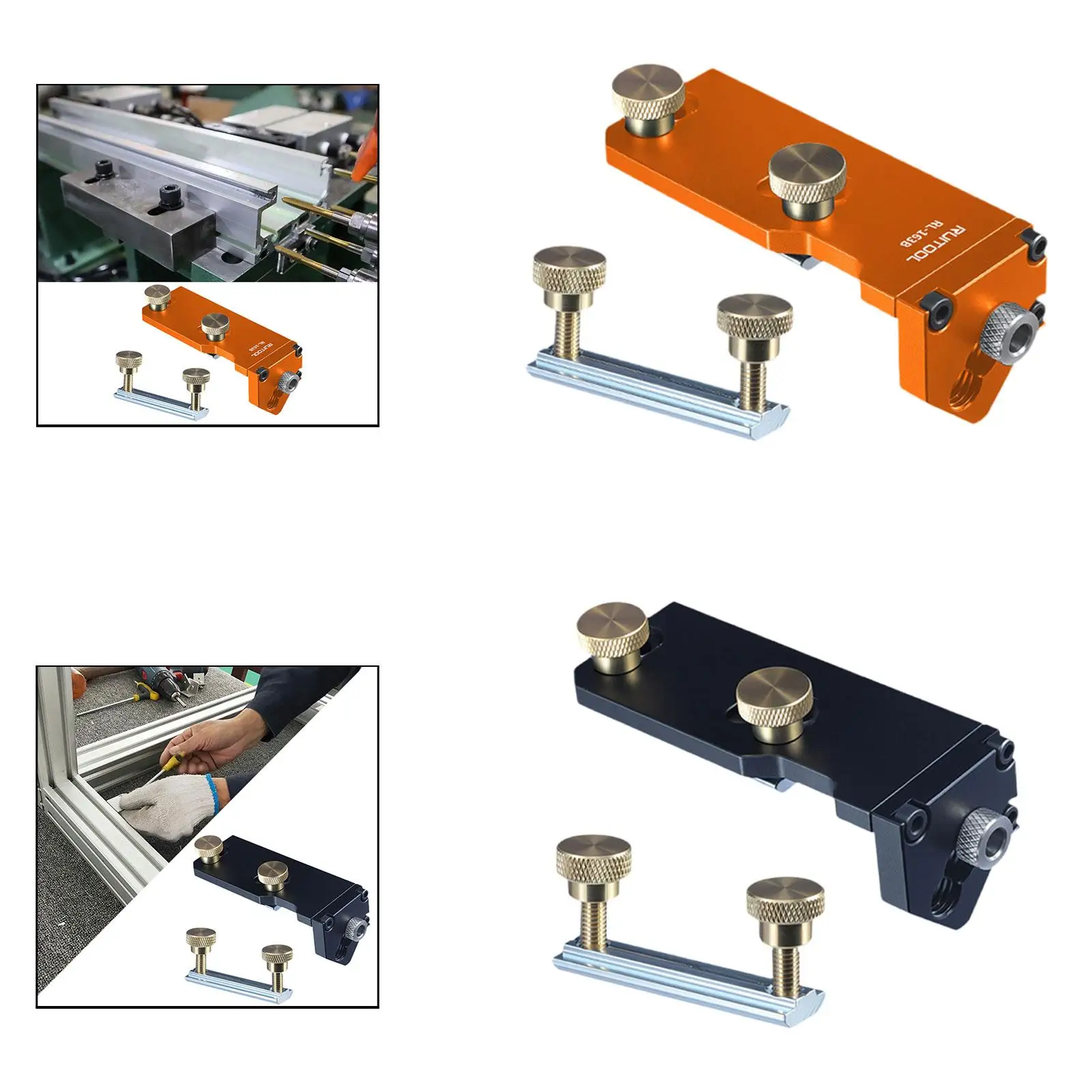 Aluminum Profile Tapping Guide Single Hole Punching Jig Drill Guide Accurate for 20 30 40 Series Positioning with 3 Sliders