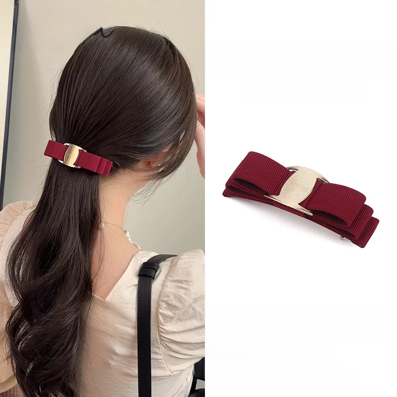Elegant Korean  Knot Hair Clip Spring Clamp Half Updo Large Size Wide  Hair Card Top Clip Hair Accessories