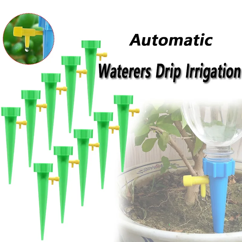 10Pcs/5pcs Self-Watering Kits Automatic Waterers Drip Irrigation Indoor Plant Watering Device Plant Garden Gadgets Creative