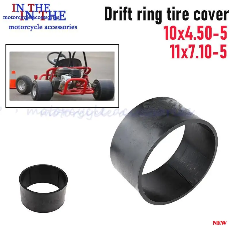 

Go Kart Plastic Tire Sleeve Traction Reduction Easy Installation 11x7.10-5 10x4.50-5 Go Kart Tire Sleeve for Drifting Scooter