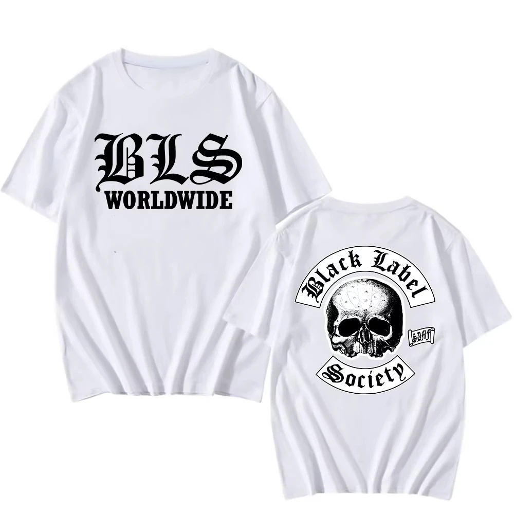 BLS Worldwide Tee Black Label Society Rock Band T-shirt Unisex Streetwear Hip HopHeavy Mental Male Top Short Sleeve pure Cotton