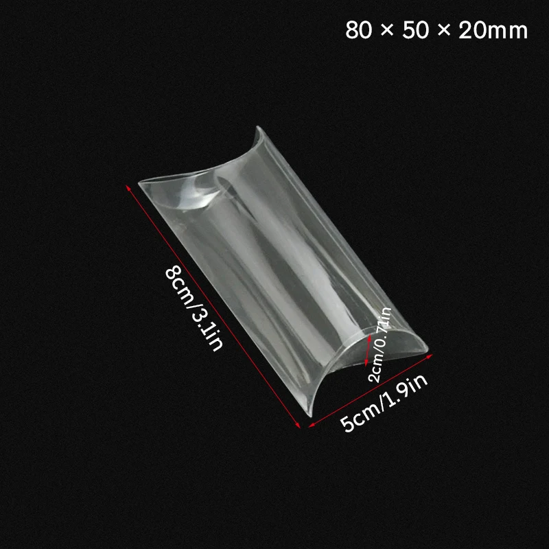 10Pcs Clear PVC Packing Box, Pillow Shape Gift Packaging