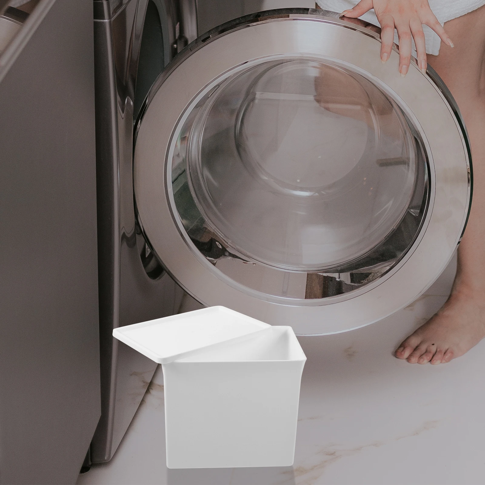 

Laundry Powder Box Durable Storage Container Plastic Organizer Laundry Room Sundries Holder Organization Bucket