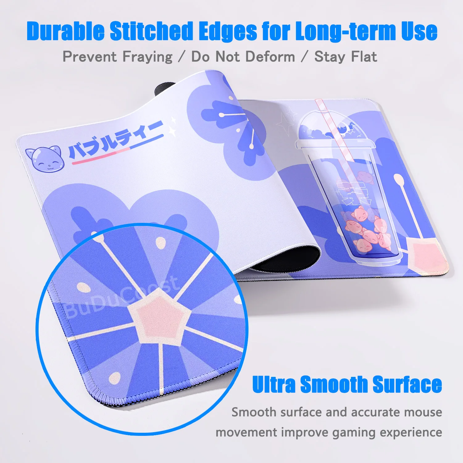 Kawaii Anime Mouse Pad Mausepad Japanese Elements Office Desk Mat XXL Computer Pink Mousepad Cute Keyboardpad Non-slip Speed Rug