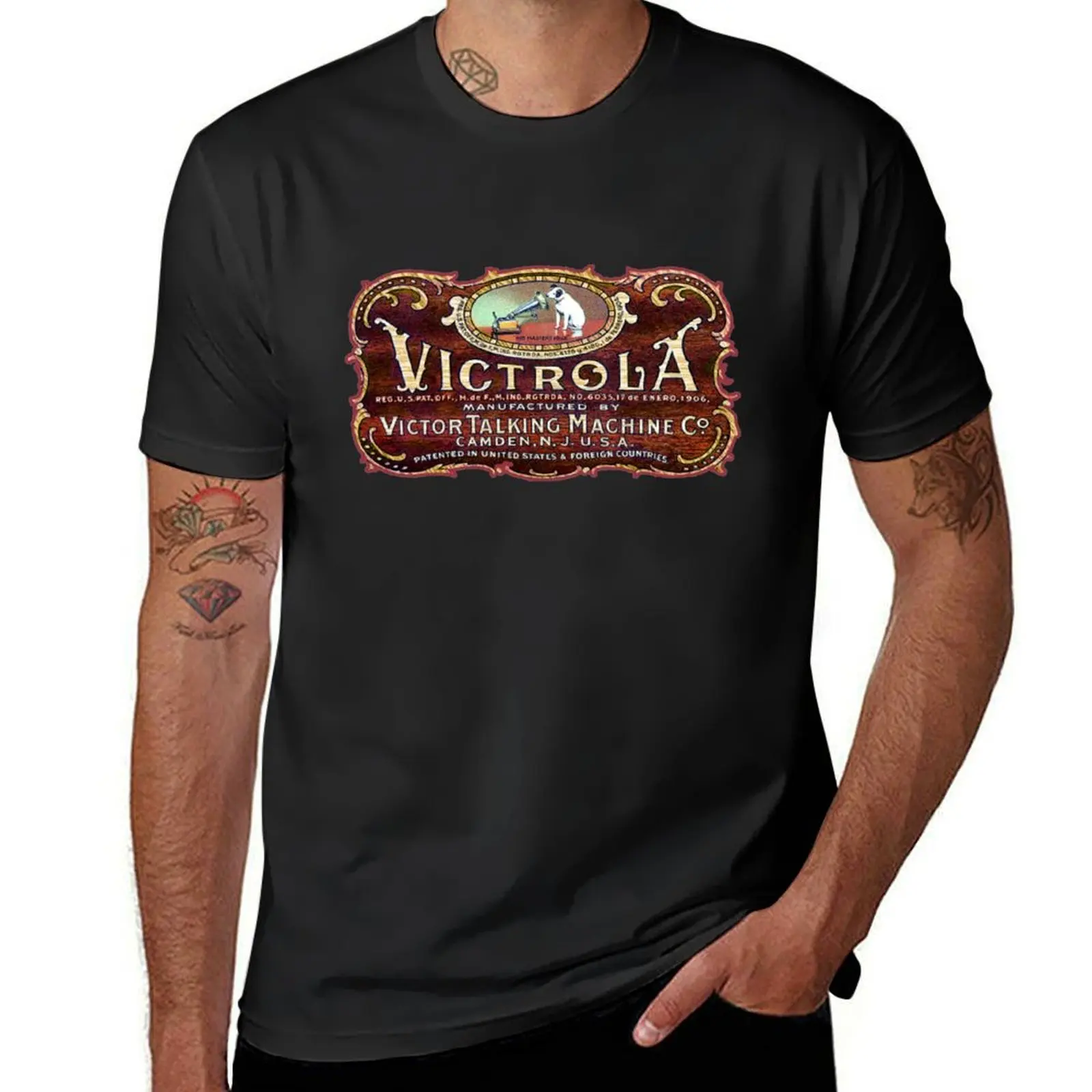 Victrola T-Shirt aesthetic clothes blanks plus sizes Short sleeve tee mens workout shirts