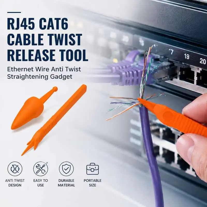 Cat6 Ethernet Cable Untwist Tool RJ45 Wire Alignment Twist Remover Repair Tool