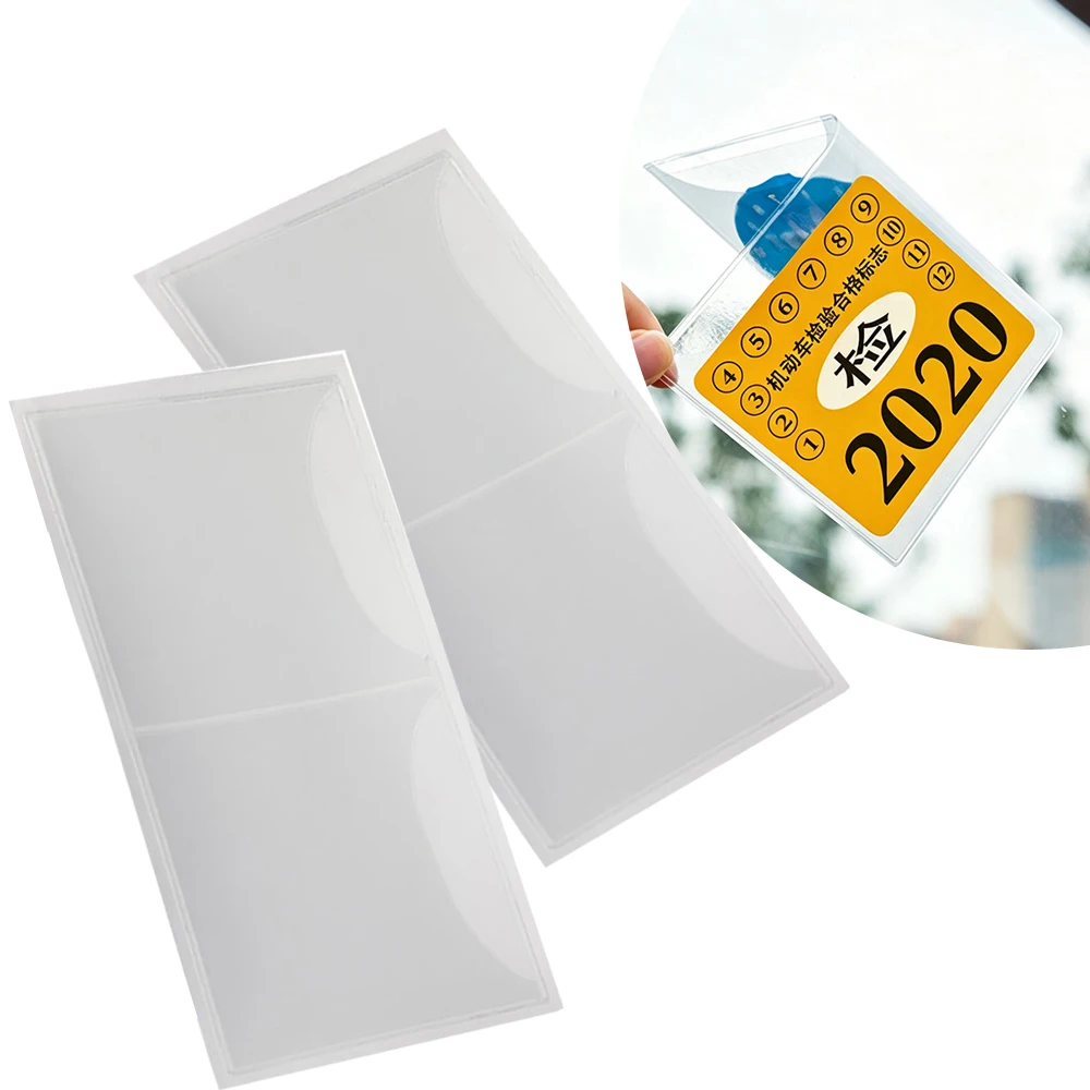Windshield ESD Sticker Tear-free Bag Annual Inspection Bag AccessoriesCar Tax Disc Holders Auto Insurance Label Stickers
