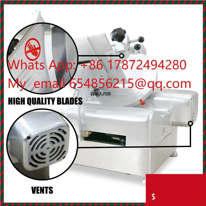 

14 дюймов, 320 мм, 0-16 мм, коммерческая полностью автоматическая машина для нарезки замороженного мяса, новое состояние, электрическая машина для резки бекона, колбасы