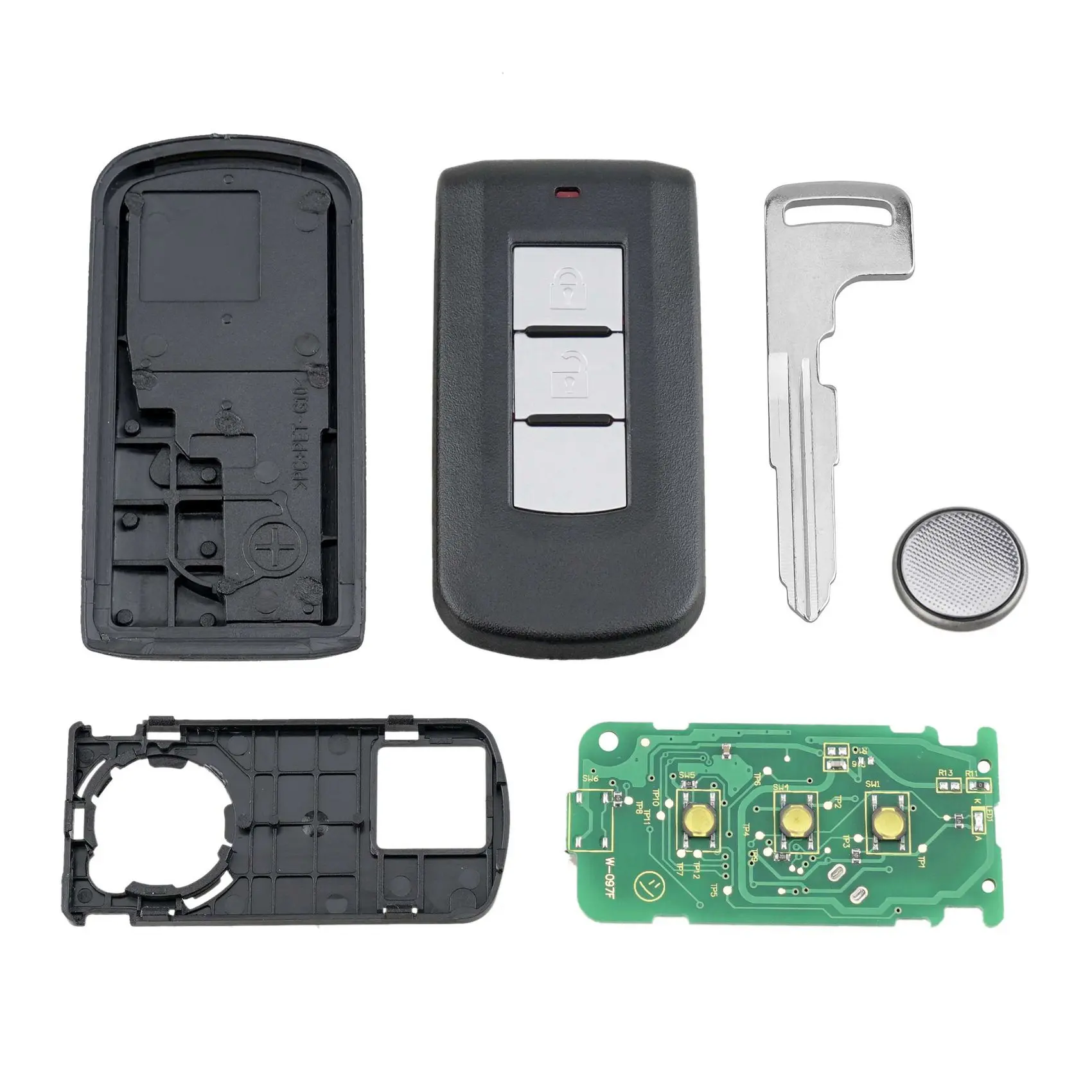 For Mitsubishi Montero L200 2015-2020 GHR-M004 2 Buttons 433MHz Remote Key Fob ID46 Chip