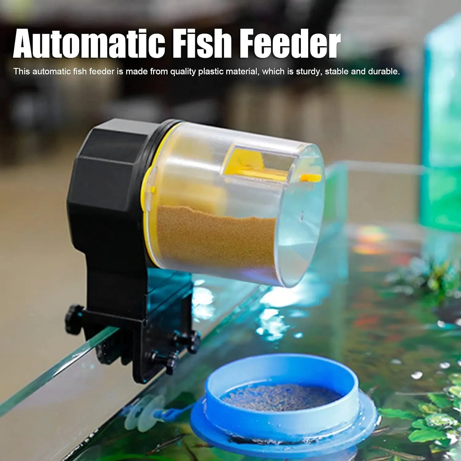 Automatic Aquarium Fish Feeder Fish Tank Timer Feeder Dispenser 12/24H Timer Outdoor Essential Aquarium Creature Feeding Supplie