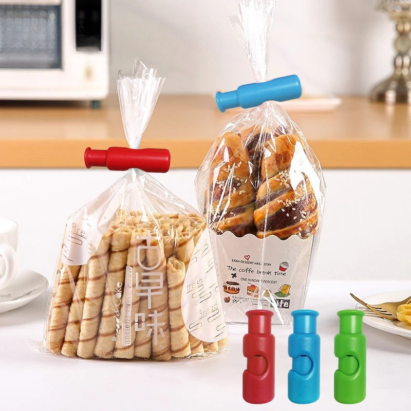 3/6/12PCS Bread And Snack Bag Clips Home Use Press Type Food Bag Squeeze Clips Sealing Tool