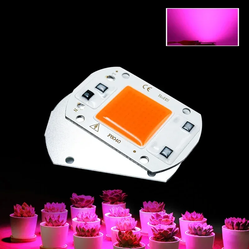 Imagem -04 - Led Full Spectrum Plant Grow Cob Light Chip Phyto Hidropônico ac 110v 220v ac Flor Mudas Fitolamp 10w 20w 30w 50w