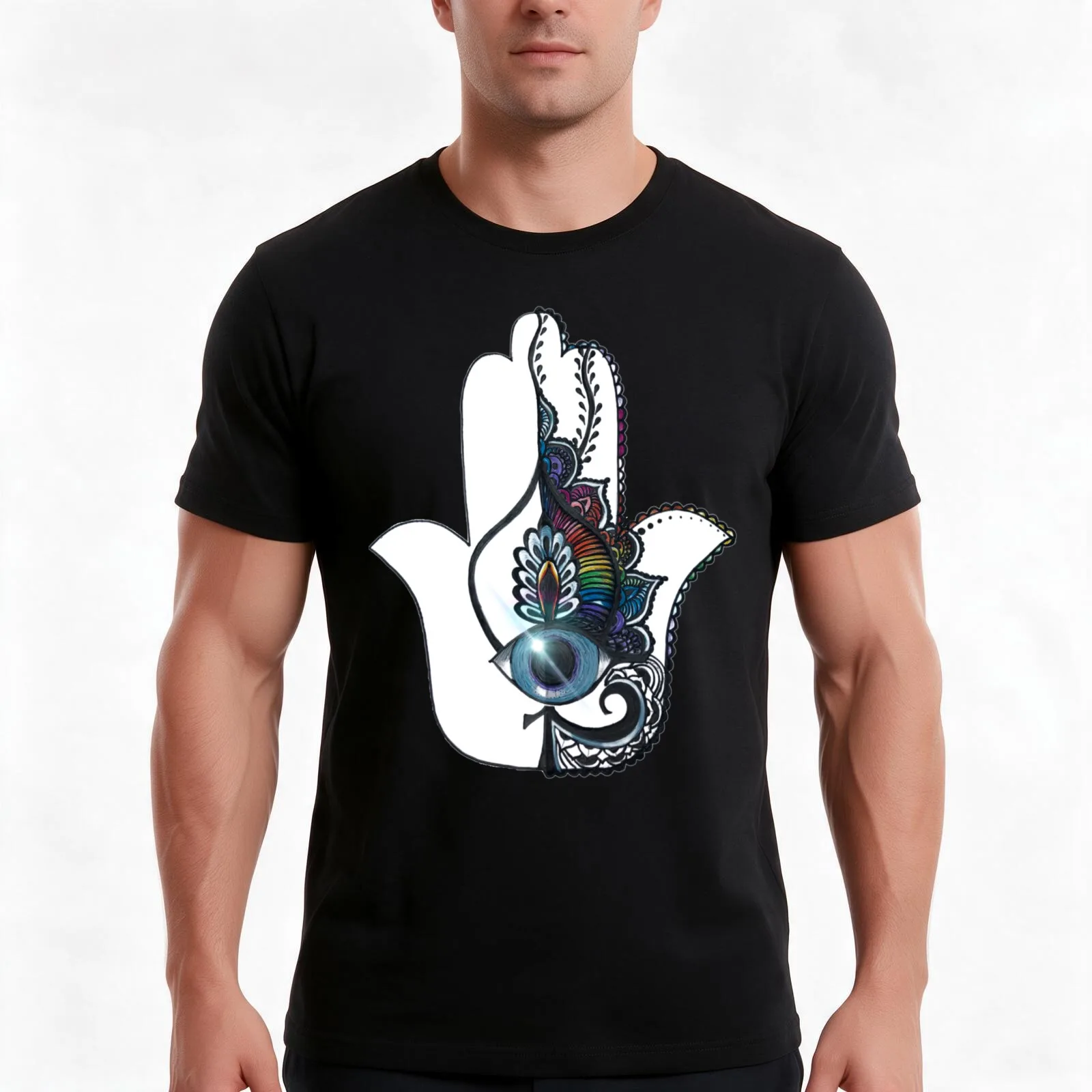 Third Eye Opening Art T-Shirt, Summer Casual Cotton Tee, Oversized Streetwear Tops, Vintage Graphic Print, Unisex Men Women
