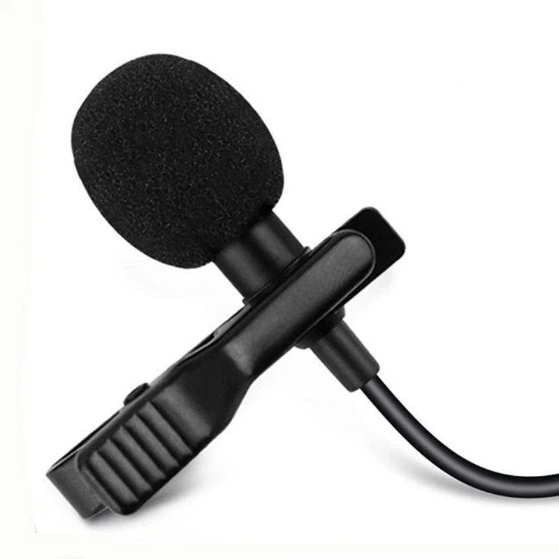 Professional Lavalier Lapel Microphone with Clip for iPhone/Recording/Interview/Video Conference/Voice Dictation