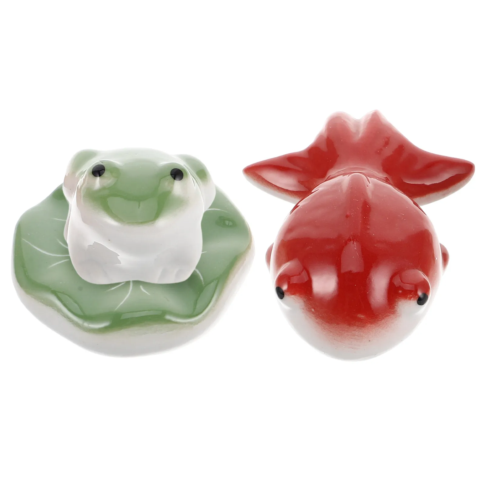 

Набор из 1 предмета: Керамическая плавающая фигурка лягушки и листа лотоса для аквариума, очаровательный имитационный декор для аквариума, плавающее украшение, декоративная фигурка животного