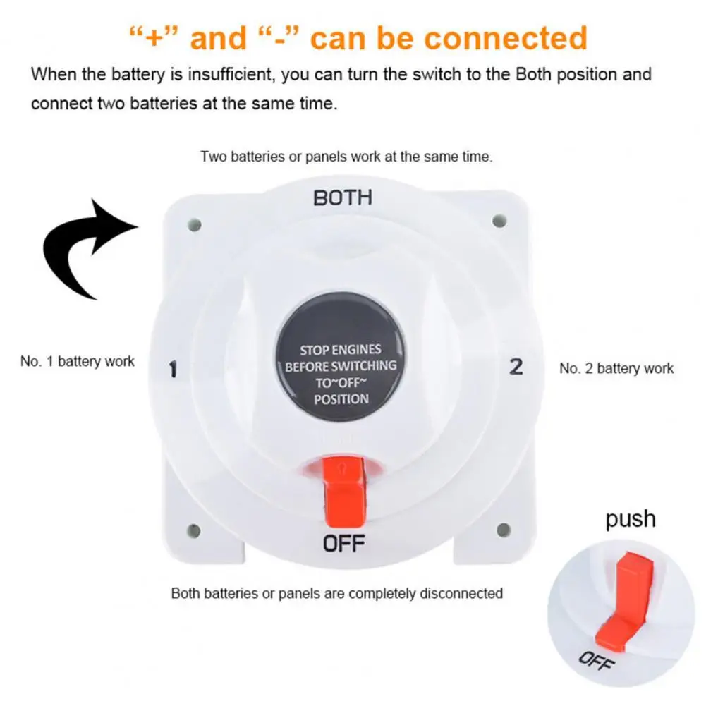 Universal Marine เรือสวิตช์เลือกสูง ABS แบตเตอรี่ตัวเลือกสวิทช์175A Campers Selector Switch