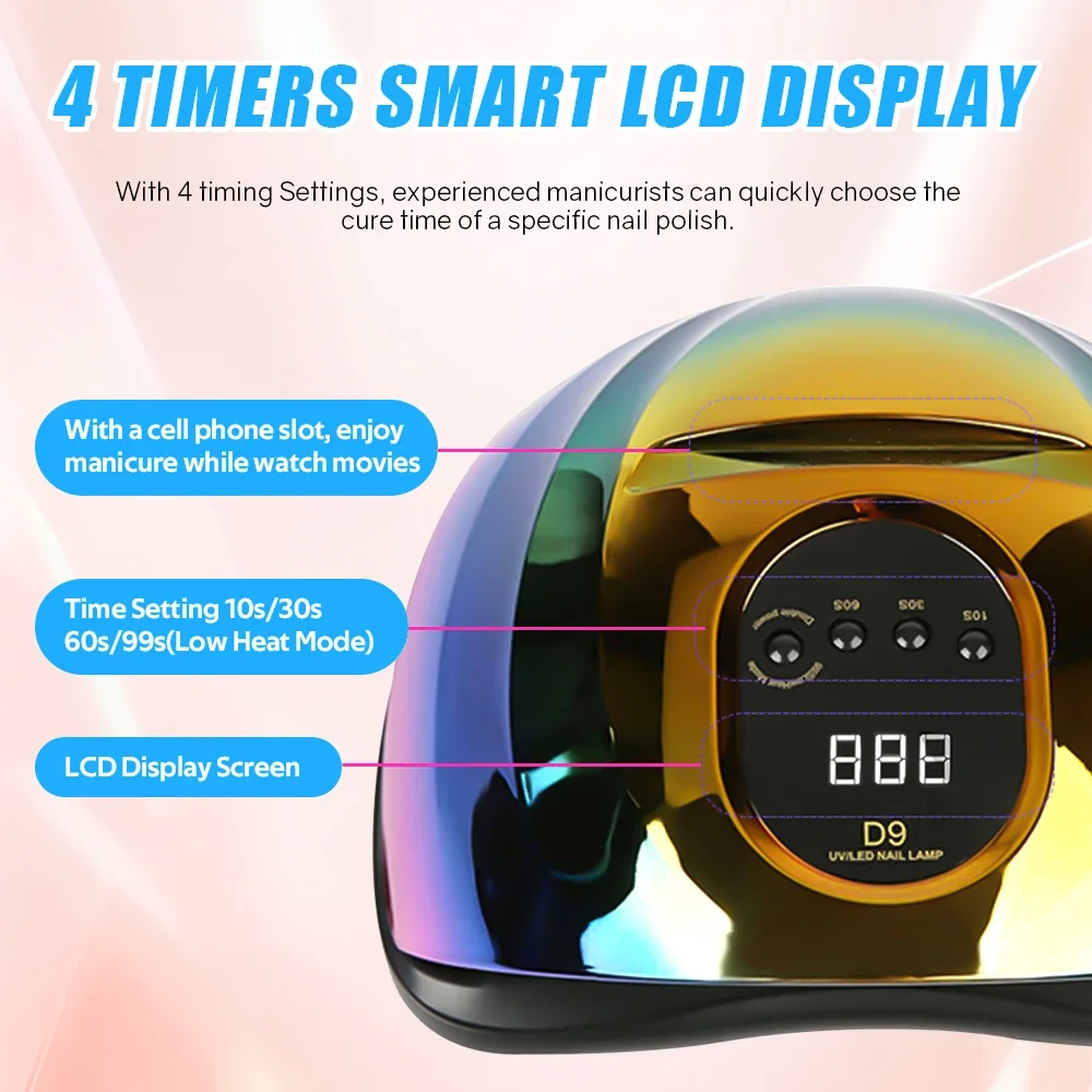 57 LEDs Nail Drying Lamp UV LED Lamp for nails 114W Nail Dryer with 4 Timer Settings Manicure Lamp UV Light Cabin Nail Tools
