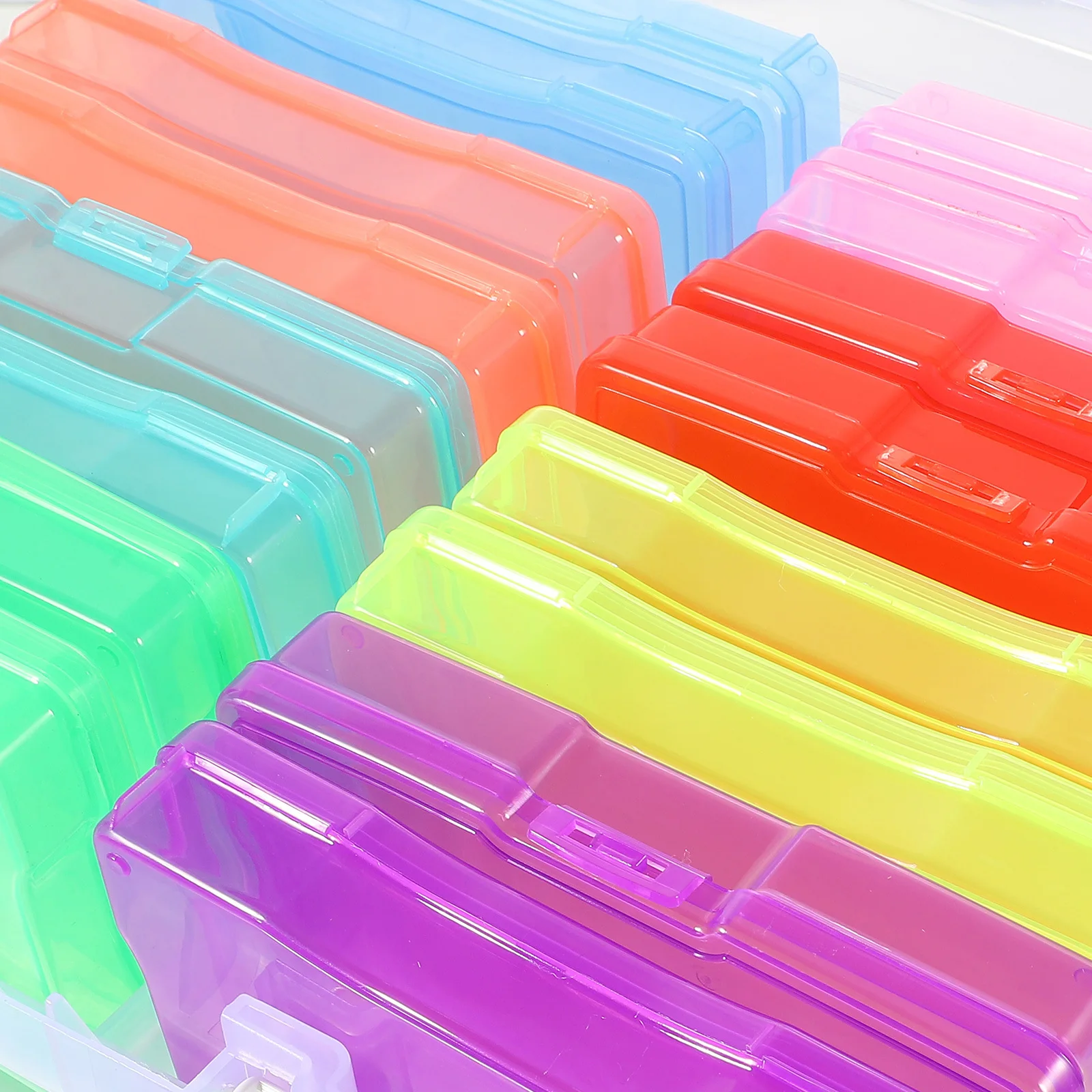 

1 set 1 Set Large Capacity Plastic Storage Box For Photos Postcards Cards Organizer Craft Beads Coins Jewelry Greeting Card Case