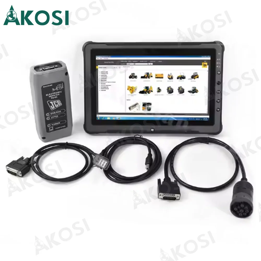 For JCB diagnostic tool Construction Equipment Master canbus J1708 JCB V22.11.2 Electronic Service Tool with Getac F110 Tablet