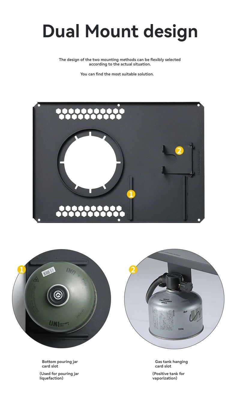 

CAMPINGMOON KR-25 Портативная походная IGT-плита-столик, многофункциональная центральная панель для пикника и чаепития, для приготовления пищи на открытом воздухе