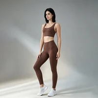 TRY TO BN 2 Piece Yoga Set Women's Tracksuit Sports Bra High Waist Leggings Tummy Control Squat Proof Workout Outfit Gym Clothes