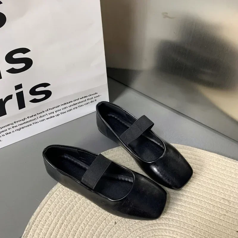 

Square Toe Flats Women Ballet Dance Shoes Shallow Elegant Loafers Shoes 2025 Spring New Trend Designer Soft Dress Mujer Zapatos