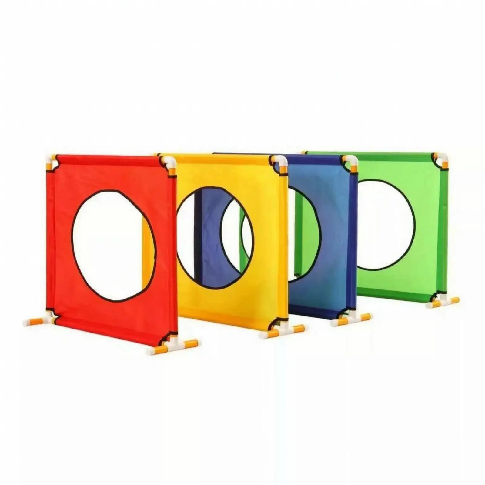 4 Pieces Coordination Training Panel Lightweight Tube Structure, Crawl-Through Panel with Circular Opening, Active, for Activity