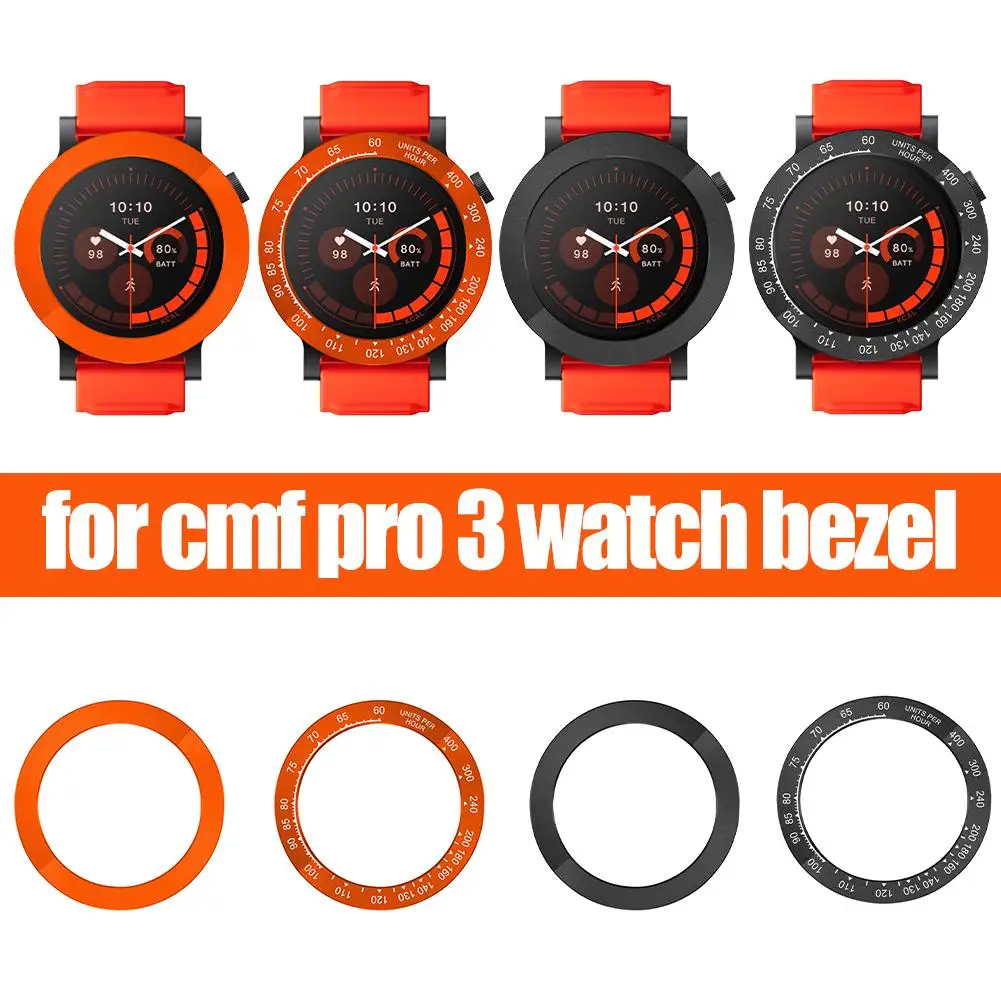 For CMF Pro 3 PC Modified Scale Frosted Texture Bezel Anti Scratch Protector Smart Watch Case Bumper