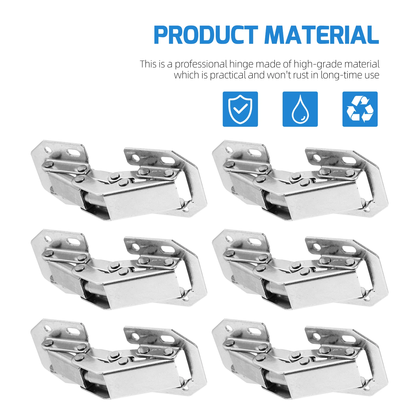 

6pcs Damping Buffer Closet Door Hinges Black Cabinet Furniture Wardrobe Hinges Practical Hardware