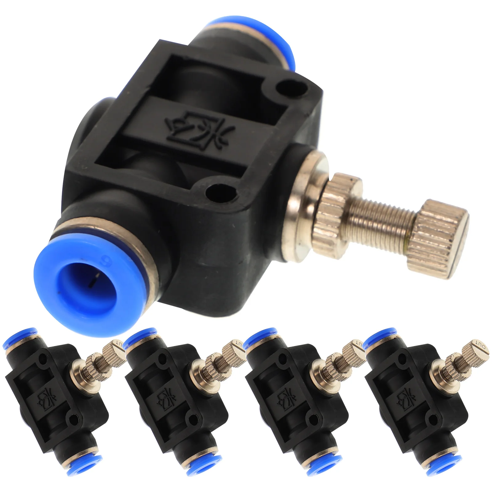 

5pcs Pneumatic Connector Inline Flow Control Throttle Air Fittings Joint Anti Corrosion Universal Good Sealant