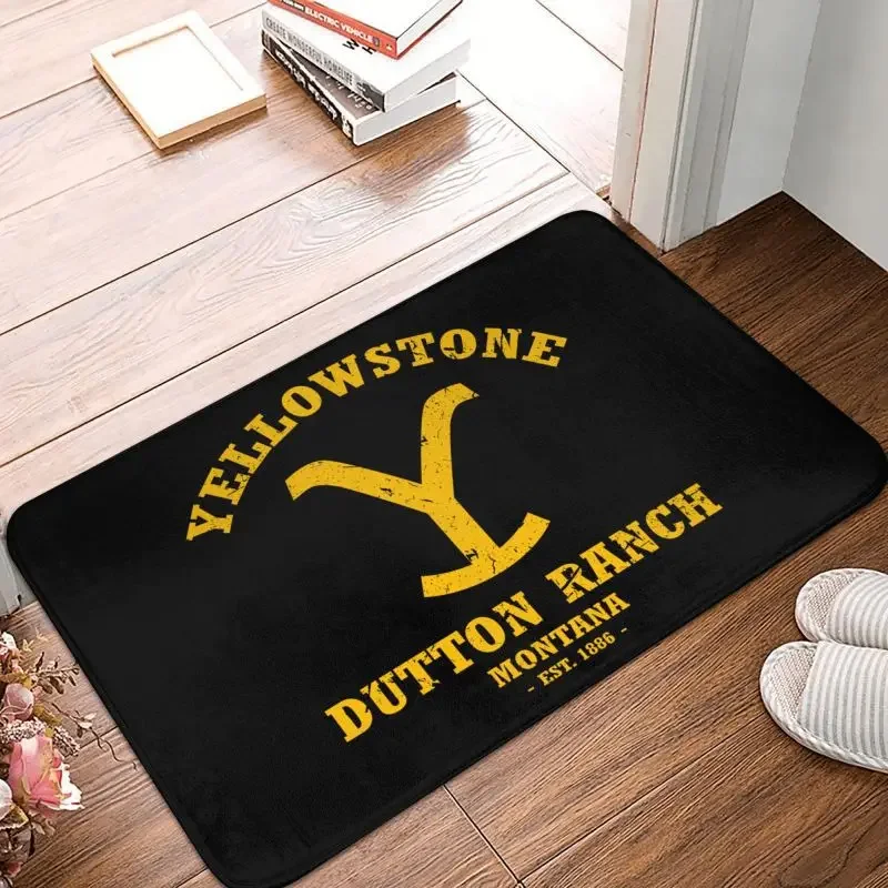 Yellowstone Front Door Mat Anti-Slip Indoor Quick Dry Dutton Ranch Doormat Kitchen Balcony Entrance Rug Carpet