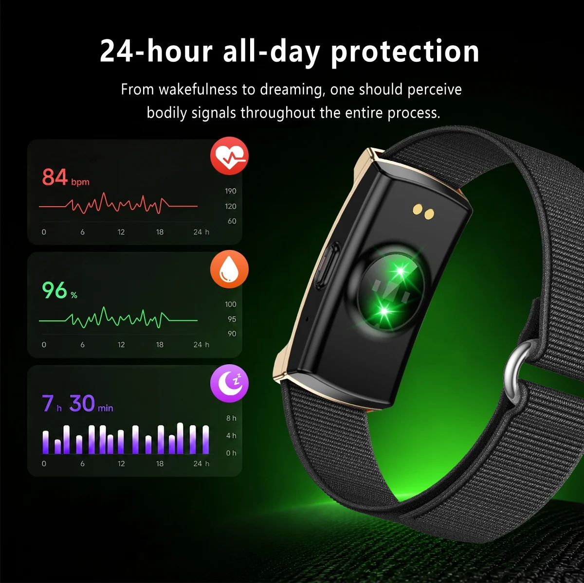 U25 Screenless Sport Smart Bracelet 8 Colors Health Fitenss Tracker Heart Rate Blood Oxygen Pressure Smart Band IP68 Waterproof